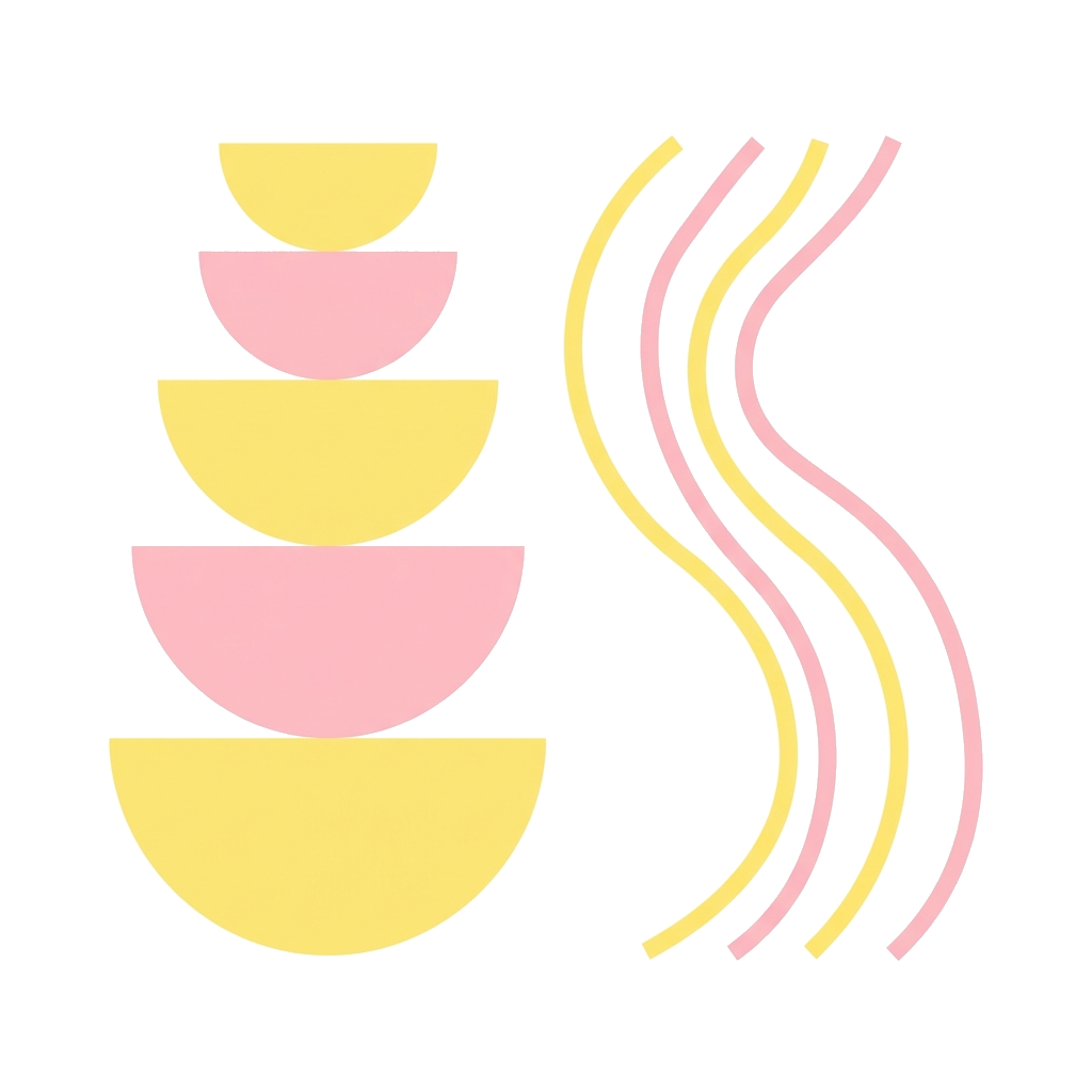 Abstract stacked shapes